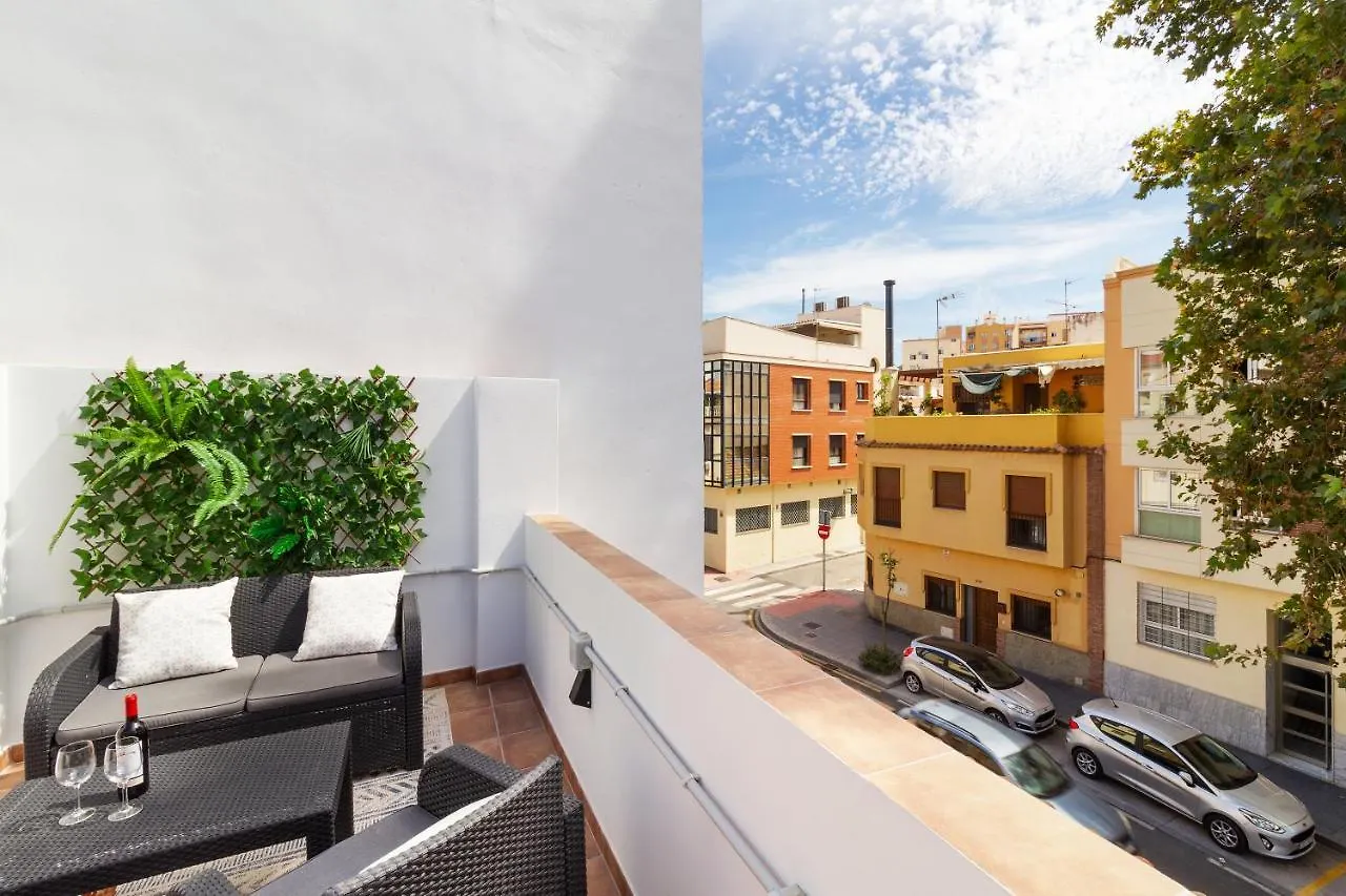 Barcelo 21, Parking On Request, Atico With Terrace & Studio With Patio, Center, Breakfast Included, Quite Neighborhood, Bc Málaga Spanje